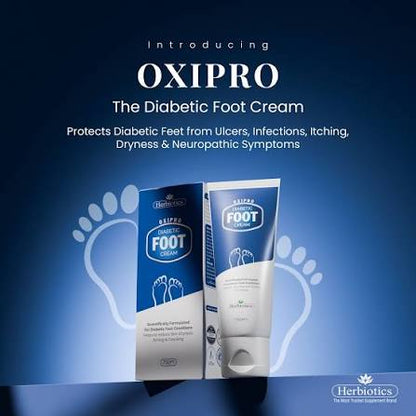 Herbiotics Oxipro Diabetic Foot Cream | Intensive Healing for Dry, Cracked & Itching Feet
