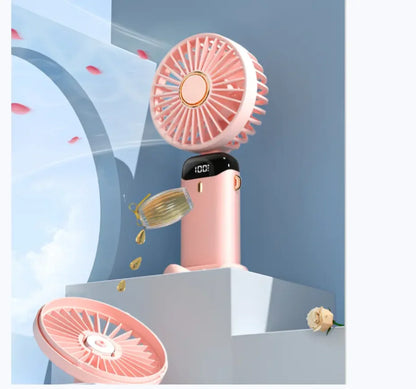 Rechargeable Hand Fan with LED
